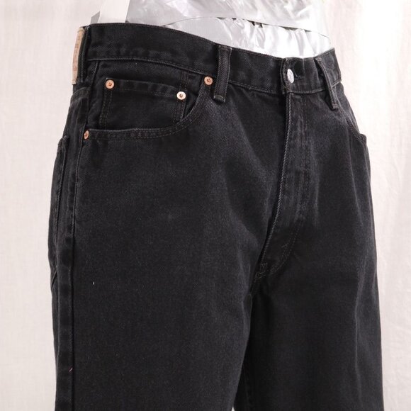 Levis 550 Jeans Mens Size 38 x 30 Black Relaxed Fit Straight Leg Denim Pants VTG - Picture 11 of 13